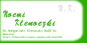 noemi klenoczki business card